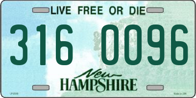 NH license plate 3160096