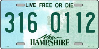 NH license plate 3160112