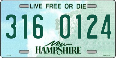 NH license plate 3160124