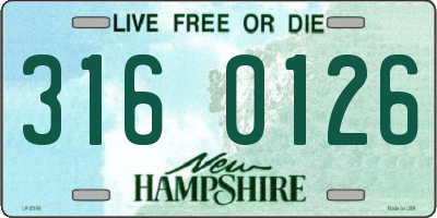 NH license plate 3160126