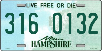 NH license plate 3160132