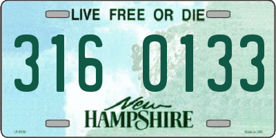 NH license plate 3160133