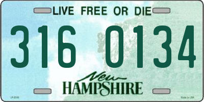 NH license plate 3160134