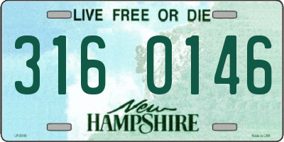 NH license plate 3160146