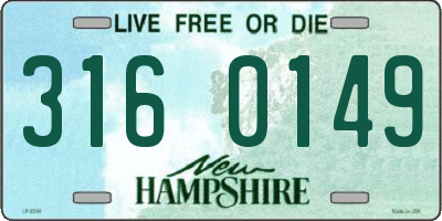 NH license plate 3160149