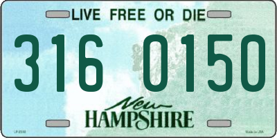 NH license plate 3160150