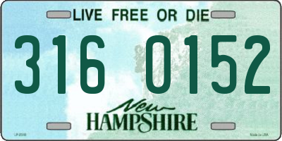 NH license plate 3160152
