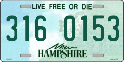 NH license plate 3160153