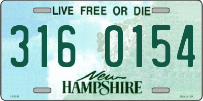 NH license plate 3160154