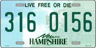 NH license plate 3160156
