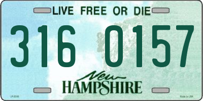 NH license plate 3160157