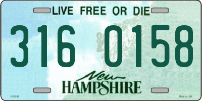 NH license plate 3160158