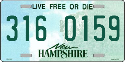 NH license plate 3160159