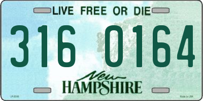 NH license plate 3160164