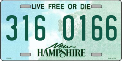 NH license plate 3160166
