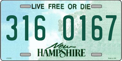 NH license plate 3160167