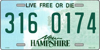 NH license plate 3160174