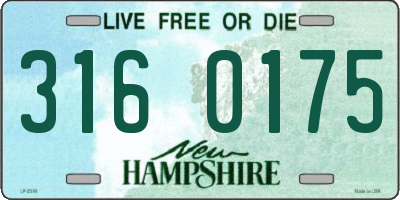 NH license plate 3160175