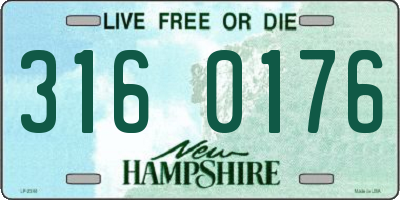 NH license plate 3160176