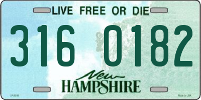 NH license plate 3160182