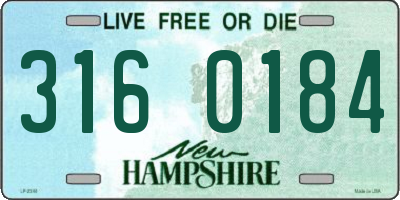 NH license plate 3160184