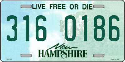 NH license plate 3160186