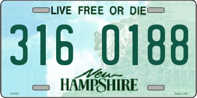 NH license plate 3160188