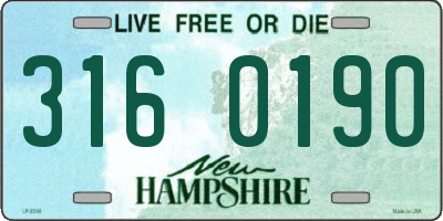 NH license plate 3160190