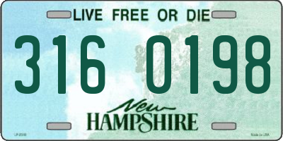 NH license plate 3160198
