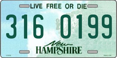 NH license plate 3160199