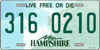 NH license plate 3160210