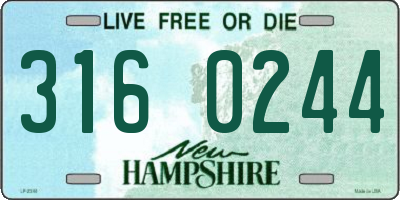 NH license plate 3160244
