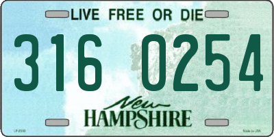 NH license plate 3160254