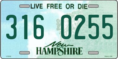 NH license plate 3160255