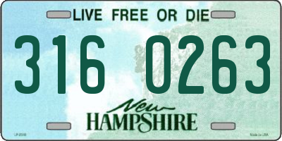 NH license plate 3160263