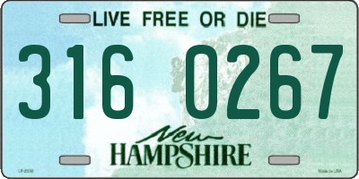 NH license plate 3160267