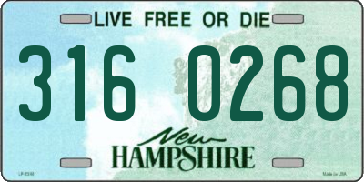 NH license plate 3160268
