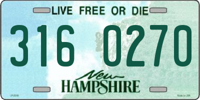NH license plate 3160270