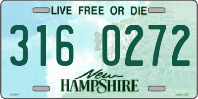 NH license plate 3160272