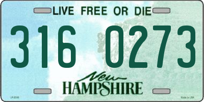 NH license plate 3160273