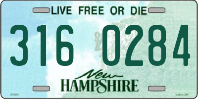 NH license plate 3160284