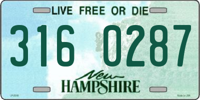 NH license plate 3160287