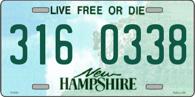 NH license plate 3160338