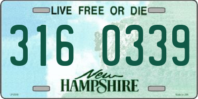 NH license plate 3160339