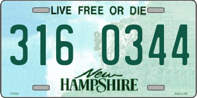 NH license plate 3160344