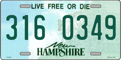 NH license plate 3160349