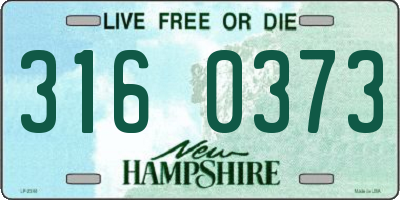 NH license plate 3160373