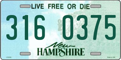 NH license plate 3160375