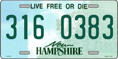 NH license plate 3160383