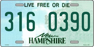 NH license plate 3160390